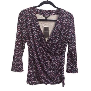 LAUREN RALPH LAUREN Ditzy Floral Crossover Top